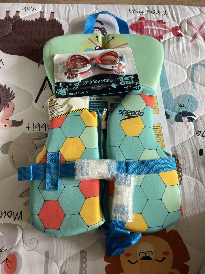 Speedo Infant' Life Jacket Vest + H2O Swim Goggles