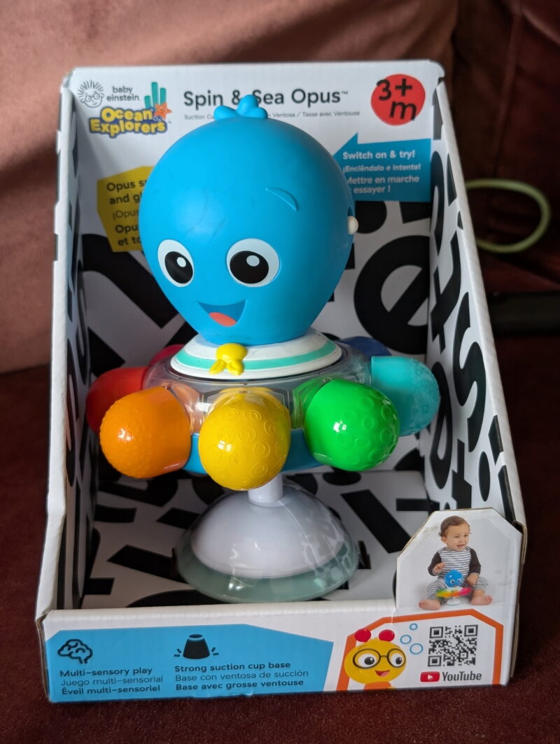 Baby Einstein Ocean Explorers Opus's Spin & Sea Suction Cup Toy: Creative Thinking, Lights Up, Baby Learning